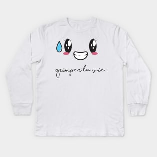 "Croquer la vie" collection | grimper la vie Kids Long Sleeve T-Shirt